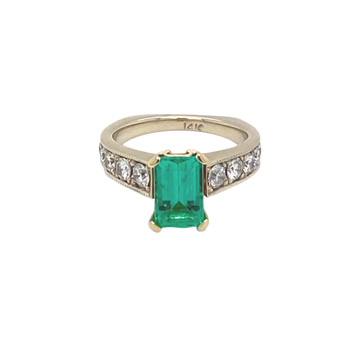 Emerald-Cut Emerald Ring - Vardy's Jewelers Bay Area