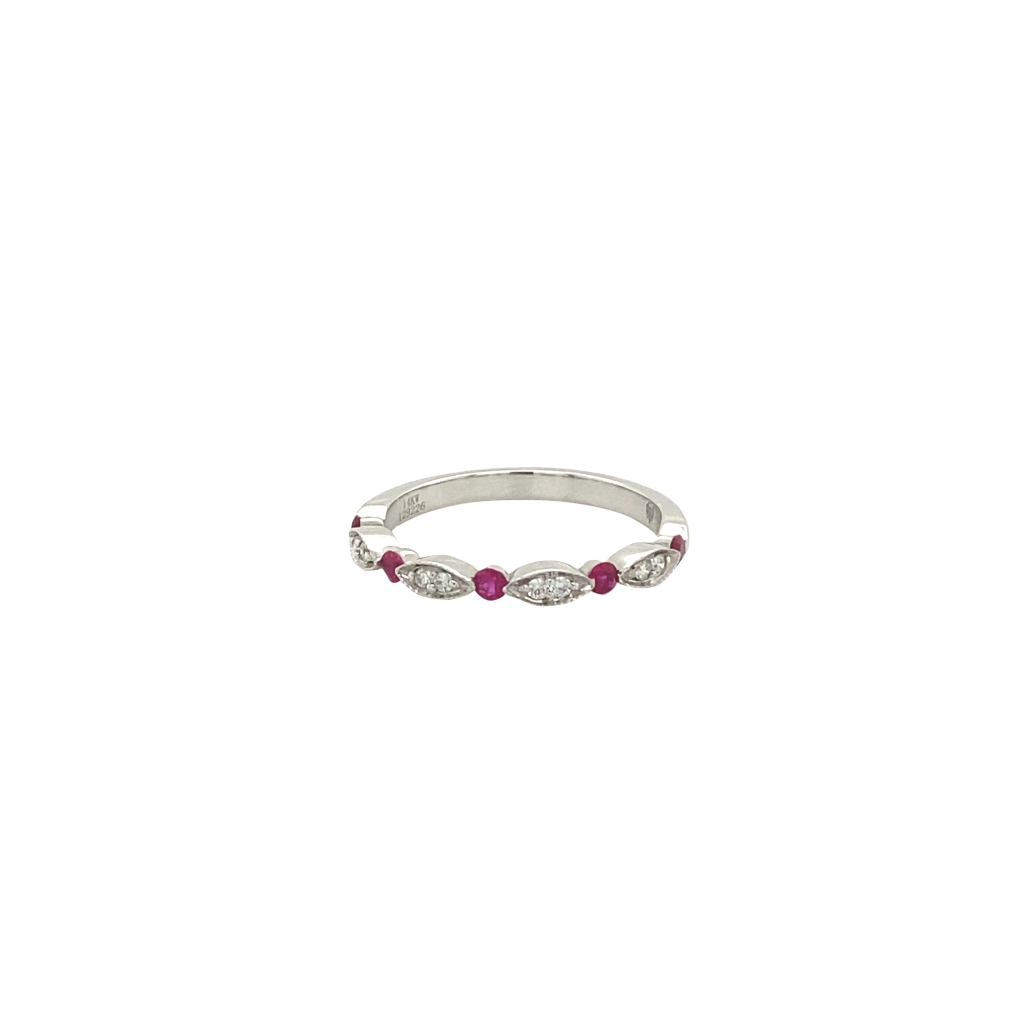 White Gold Ruby Stackable - Vardy's Jewelers Bay Area