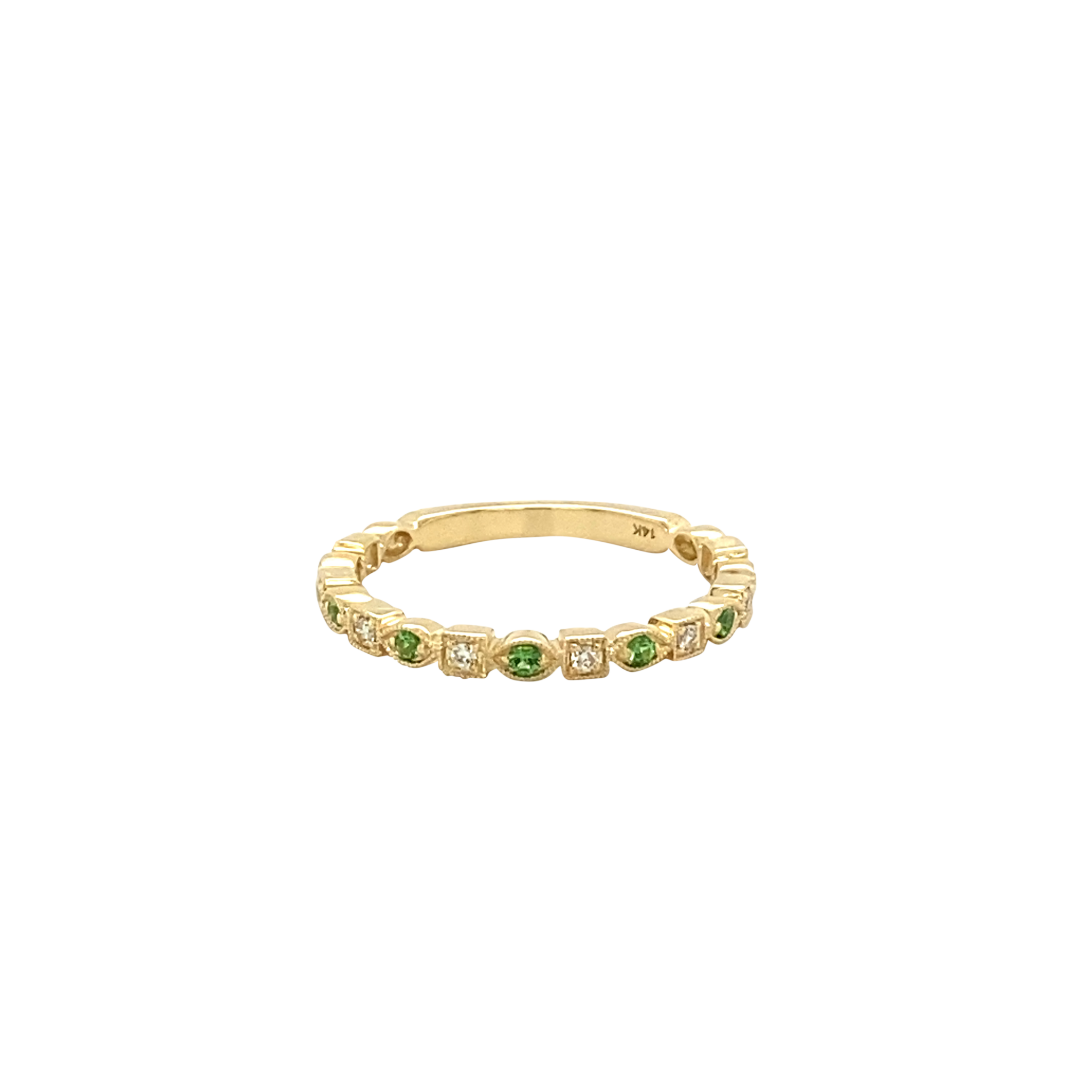 Emerald Diamond Stackable Ring - Vardy's Jewelers Bay Area