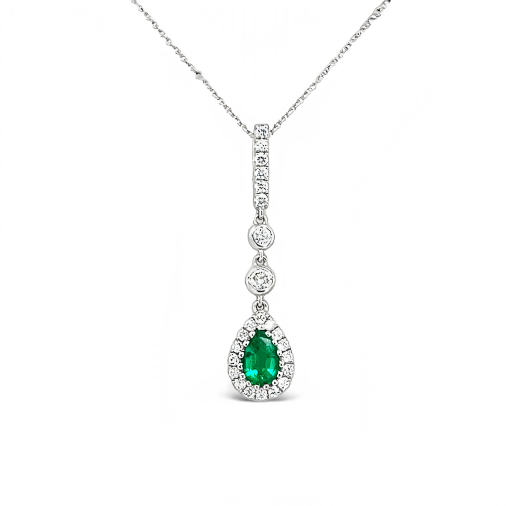 Pear-Shaped Emerald Pendant - Vardy's Jewelers Bay Area