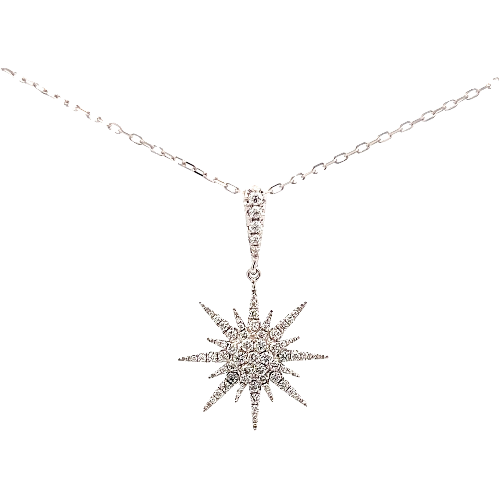 Pave Diamond Star Pendant - Vardy's Jewelers Bay Area