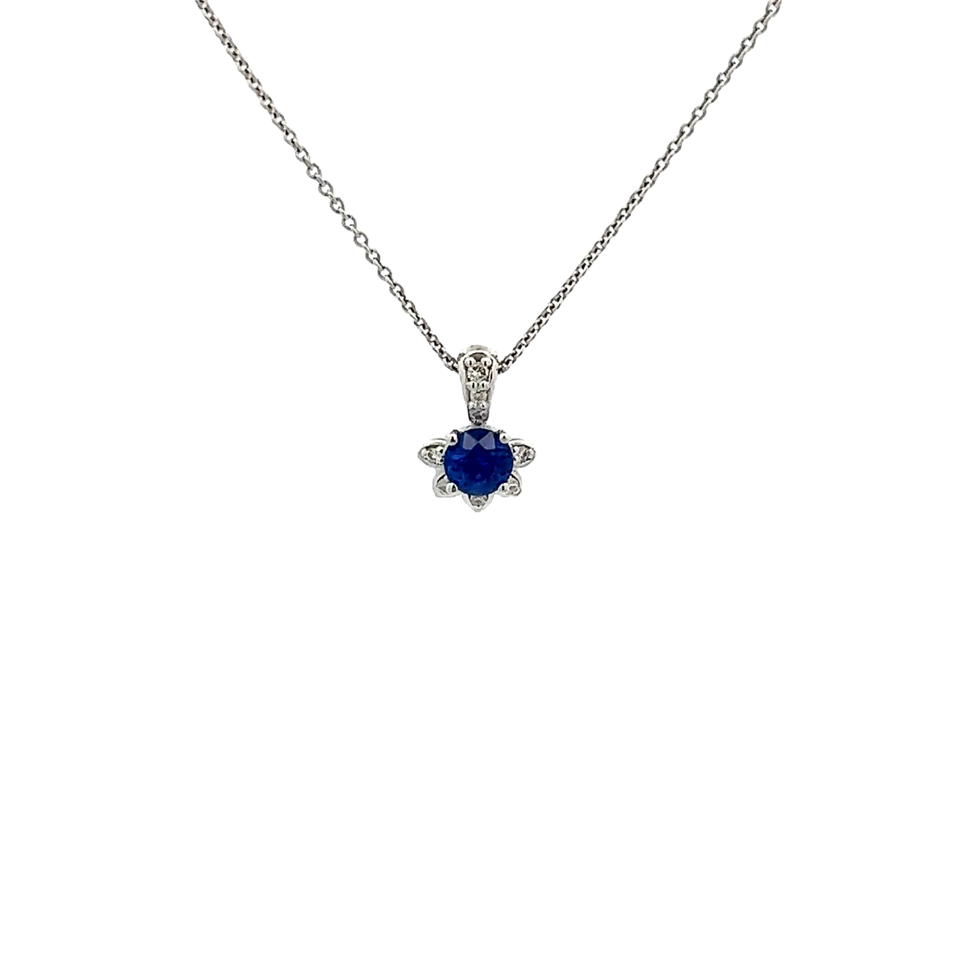 White Sun Sapphire Pendant - Vardy's Jewelers Bay Area